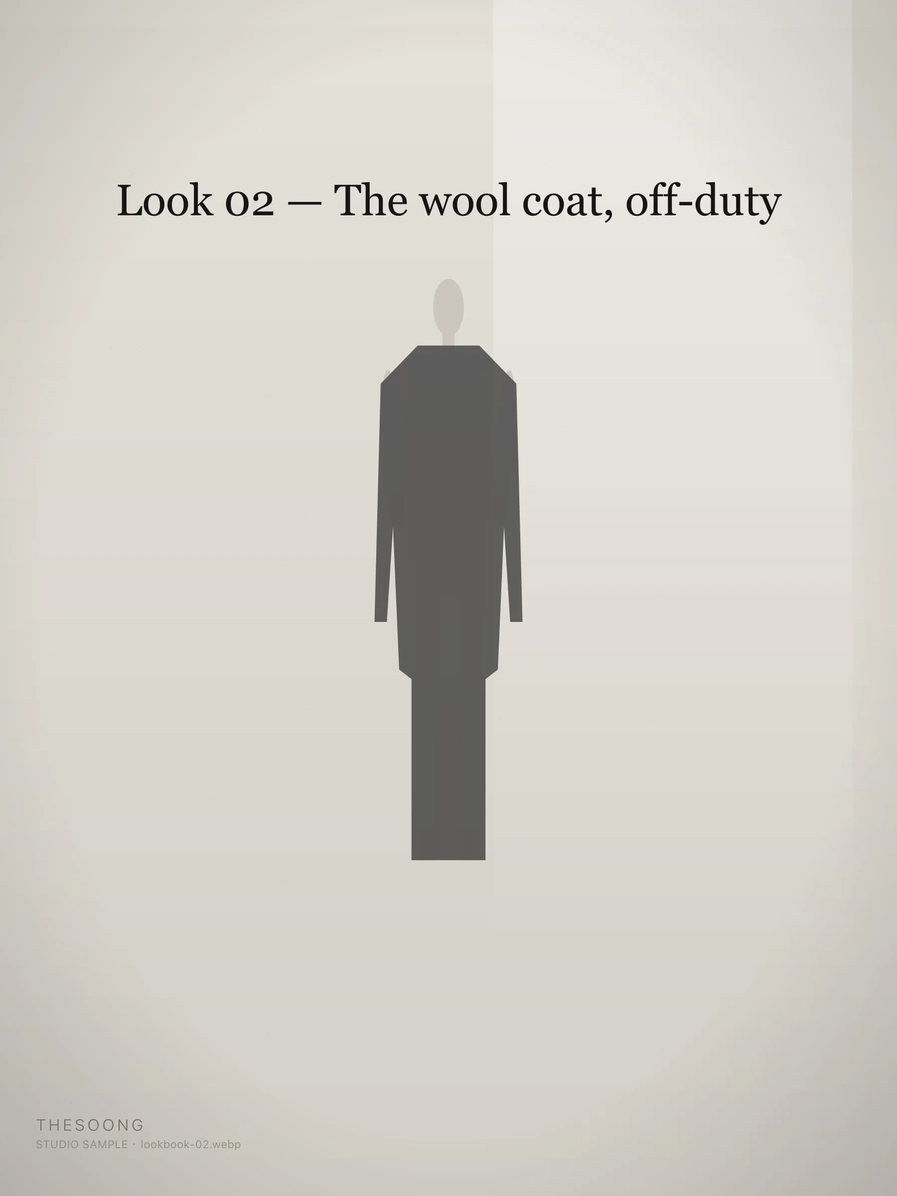 Look 02 — The wool coat, off-duty